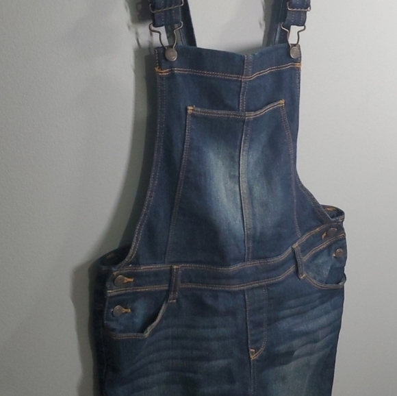 L.E.I Overalls Girls size XL X-large Blue Unisex youth Kids blue Jeans Lei - Picture 5 of 15